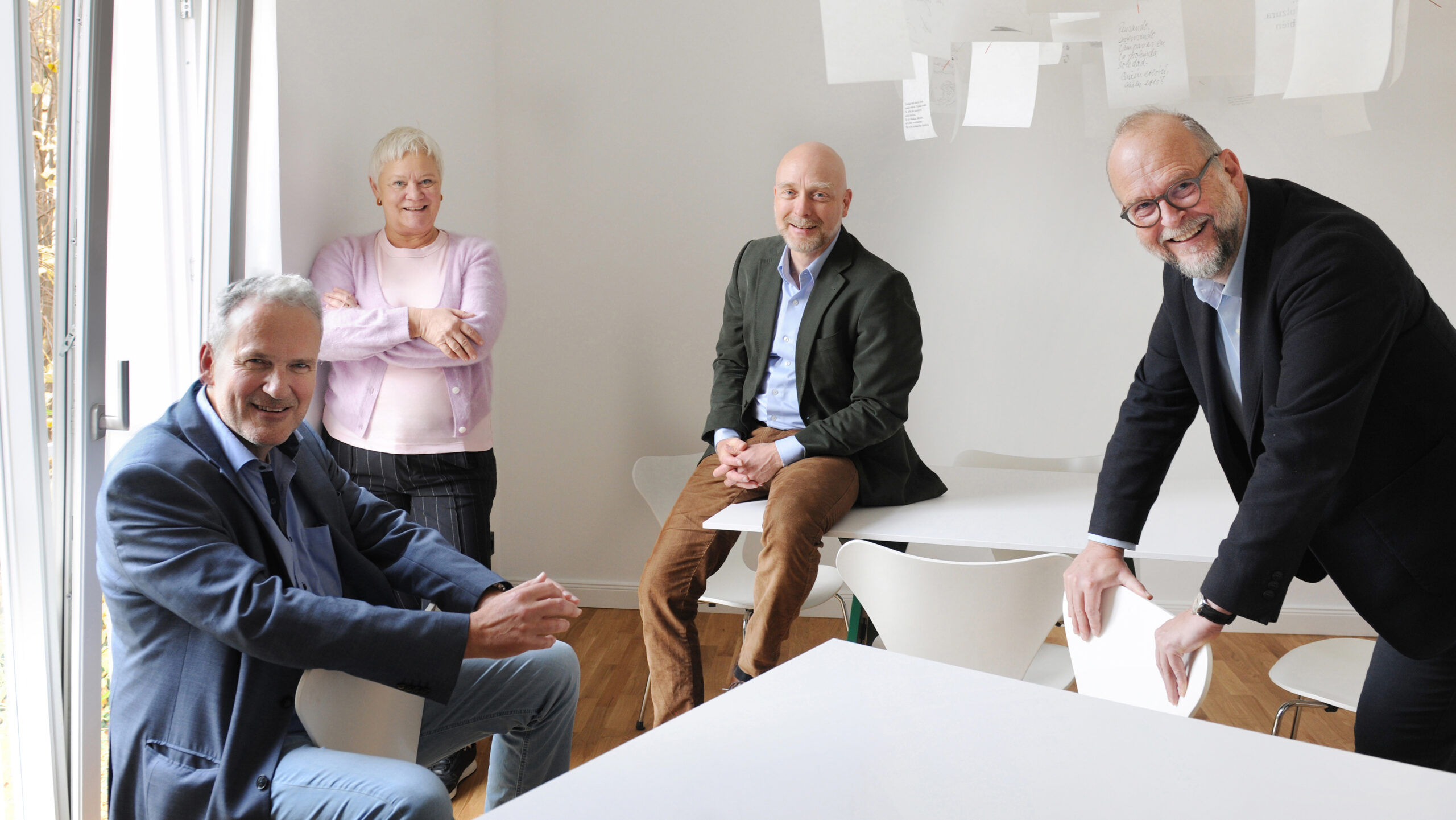 Futurestories Stifterin Dagmar Vogt mit den Stiftungsratsmitgliedern Matthias Kock, Jens-Rainer Jänig und Boris Burauel